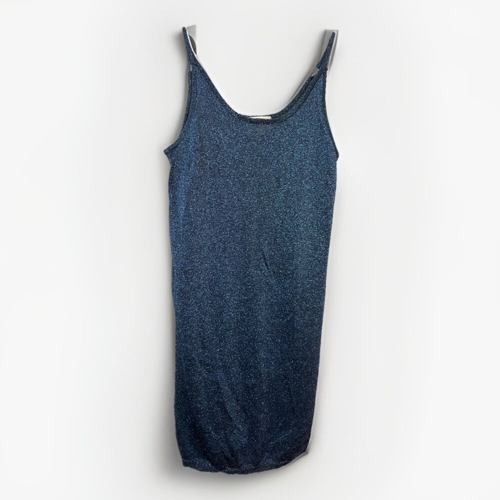 Vintage Next Knitwear Dress Womens Blue‎ Sparkling Cocktail Event Party NYE